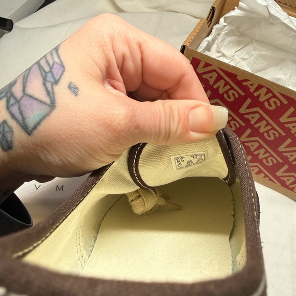 Vans crape demitasse Low-Top Suede Sneaker in Dark Brown Mens 9.5 women 11 - Picture 5 of 10